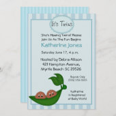 アフリカ系アメリカ人ツインボーイズ赤ちゃんシャワー招待状 招待状 (正面/裏面)