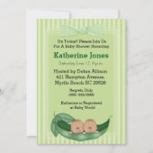 アフリカ系アメリカ人ツインボーイ赤ちゃんシャワー招待状 招待状 (正面)