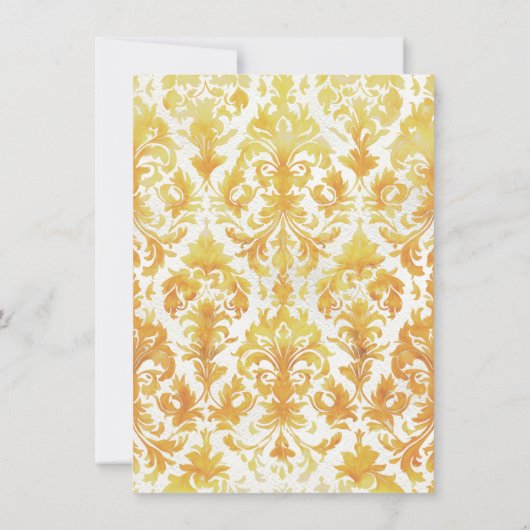 アフリカ系アメリカ人ツイン金ゴールドプリンセスベビーシャワー 招待状 (裏面)