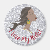 アフリカ系アメリカ人テクスチャ冷凍機マグネット マグネット (正面)