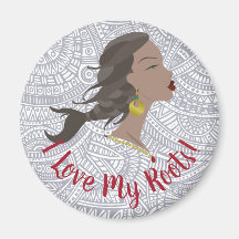 アフリカ系アメリカ人テクスチャ冷凍機マグネット