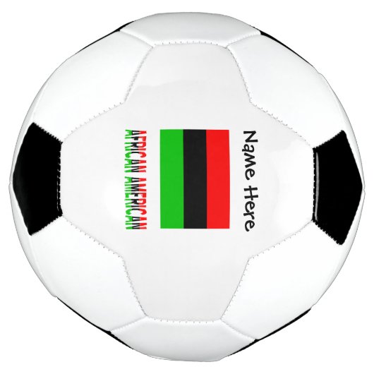 アフリカ系アメリカ人ディアスポラパーソナライズされた国旗 サッカーボール (回転)