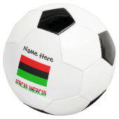 アフリカ系アメリカ人ディアスポラパーソナライズされた国旗 サッカーボール (3/4)