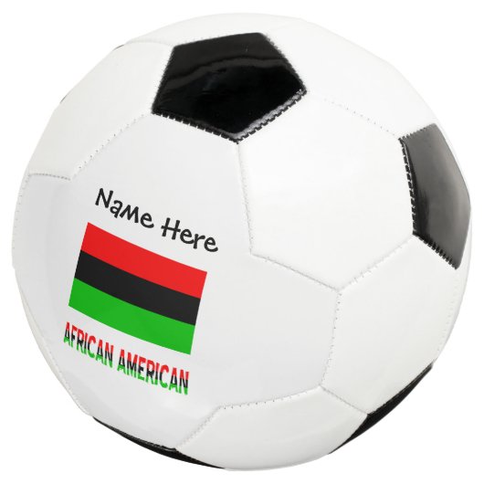アフリカ系アメリカ人ディアスポラパーソナライズされた国旗 サッカーボール (3/4)
