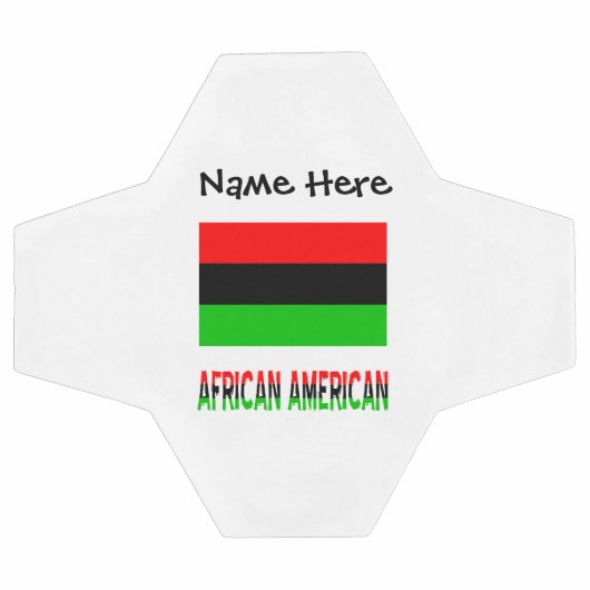 アフリカ系アメリカ人ディアスポラパーソナライズされた国旗 サッカーボール (フラット)