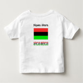 アフリカ系アメリカ人ディアスポラパーソナライズされた国旗 トドラーTシャツ (裏面)