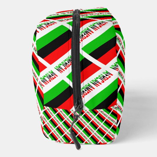 アフリカ系アメリカ人ディアスポラ国旗のパーソナライズされた緑 ドップキット (右)