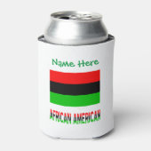 アフリカ系アメリカ人ディアスポラ国旗グリーンパーソナル 缶クーラー (缶正面)
