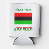 アフリカ系アメリカ人ディアスポラ国旗グリーンパーソナル 缶クーラー (正面)