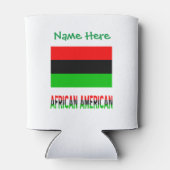 アフリカ系アメリカ人ディアスポラ国旗グリーンパーソナル 缶クーラー (裏面)