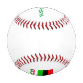 アフリカ系アメリカ人ディアスポラ国旗グリーンパーソナル 野球ボール (裏面)