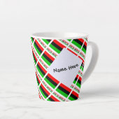 アフリカ系アメリカ人ディアスポラ旗 タイル個人用 カフェラテマグ (右アングル)