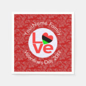 アフリカ系アメリカ人ディアスポラ・ラブレッド スタンダードカクテルナプキン (正面)