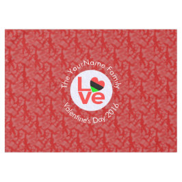 アフリカ系アメリカ人ディアスポラ・レッド・ラブ テーブルクロス