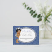 アフリカ系アメリカ人デニム&ダイヤモンドおむつラッフル エンクロージャーカード (スタンド正面)