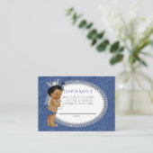 アフリカ系アメリカ人デニム&ダイヤモンドおむつラッフル エンクロージャーカード (スタンド正面)