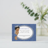 アフリカ系アメリカ人デニム&ダイヤモンドおむつラッフル エンクロージャーカード (スタンド正面)