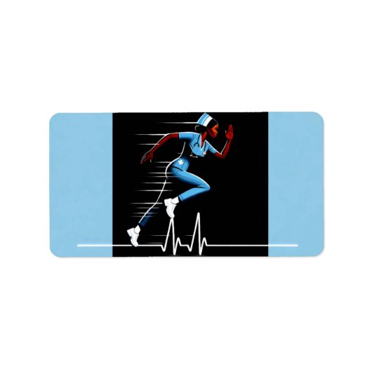 アフリカ系アメリカ人ナースプライドエレガント：リターンアドレ ラベル (正面)