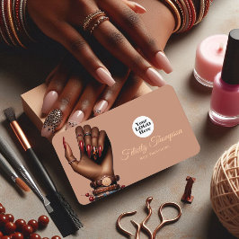 アフリカ系アメリカ人ネイルサロンQRコード 名刺