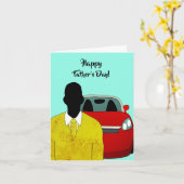 アフリカ系アメリカ人ハッピーファーザー・デイ・カード カード (黄色い花)
