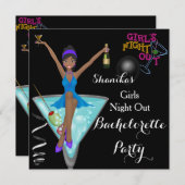アフリカ系アメリカ人バチェロレッテカクテル2 招待状 (正面/裏面)