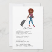 アフリカ系アメリカ人バチェロレッテ週末 招待状 (裏面)