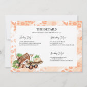 アフリカ系アメリカ人バチェロレッテ週末 招待状 (裏面)