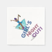 アフリカ系アメリカ人バチェロレッテ スタンダードカクテルナプキン (正面)