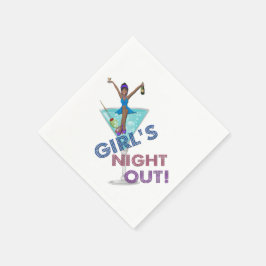 アフリカ系アメリカ人バチェロレッテ スタンダードカクテルナプキン