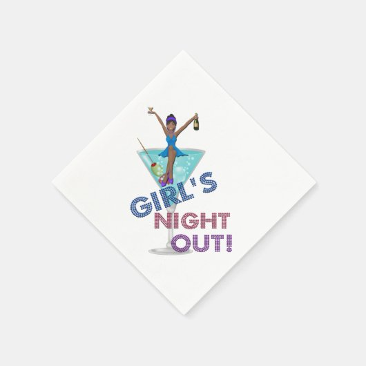 アフリカ系アメリカ人バチェロレッテ スタンダードカクテルナプキン (角)