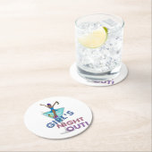 アフリカ系アメリカ人バチェロレッテ ラウンドペーパーコースター (インサイチュ)