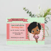 アフリカ系アメリカ人バレエ·ダンス·バースデー·パーティー 招待状 (スタンド正面)