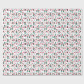 アフリカ系アメリカ人バレリーナのクリスマスプレゼントラップ ラッピングペーパー (フラット)