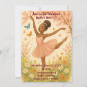 アフリカ系アメリカ人バレリーナ開花・ダンス・リサイタル 招待状 (正面)