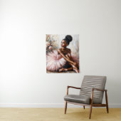 アフリカ系アメリカ人バレリーナ（ピンク） タペストリー (インサイチュ)