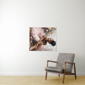 アフリカ系アメリカ人バレリーナ（ピンク） タペストリー (インサイチュ(横))