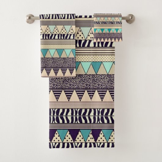 アフリカ系アメリカ人パターン バスタオルセット (インサイチュ)