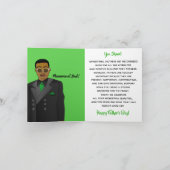 アフリカ系アメリカ人パパスーツのネクタイ父の日札 カード (内部)