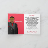 アフリカ系アメリカ人パパスーツ、ネクタイ、車の父の日 カード (内部)