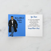 アフリカ系アメリカ人パパブラックコート&タイ父の日 カード (内部)