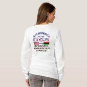 アフリカ系アメリカ人パーツを使用しアメリカで組み立てられた Tシャツ (裏面フル)