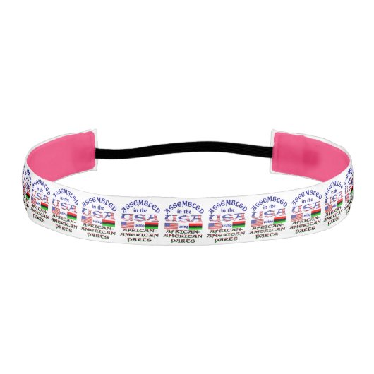 アフリカ系アメリカ人パーツ アスレチックヘッドバンド (正面)