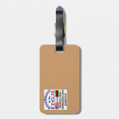 アフリカ系アメリカ人パーツ ラゲッジタグ (裏面縦)