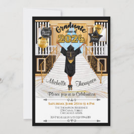 アフリカ系アメリカ人ヒスパニック卒業招待状 招待状