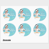 アフリカ系アメリカ人ヒスパニック系女性ベーカリーベーキング ラウンドシール (シート)