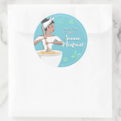 アフリカ系アメリカ人ヒスパニック系女性ベーカリーベーキング ラウンドシール (バッグ)