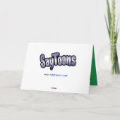 アフリカ系アメリカ人ヒップスターサンタホリデーカード シーズンカード (裏面)