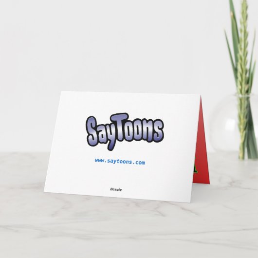 アフリカ系アメリカ人ヒップスターサンタ シーズンカード (裏面)