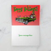 アフリカ系アメリカ人ヒップスターサンタ シーズンカード (内部)