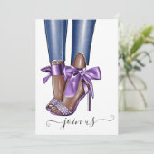 アフリカ系アメリカ人ファッショニスタバチェロレッテ 招待状 (スタンド正面)